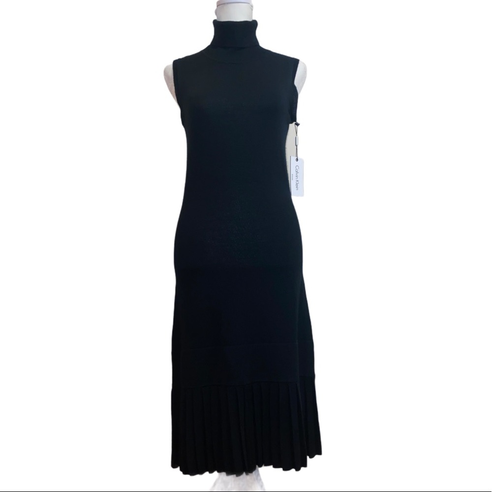 New with tags Black Calvin Klein midi dress XS